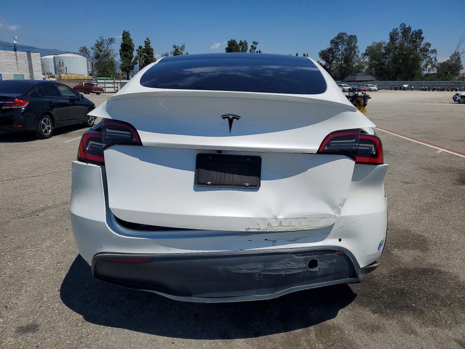 2021 Tesla Model y VIN 5YJYGDED5MF105920 COPART salvage auction — FRONT END, Ca - Salvage Certificate, sold $3,900 on 2026-07-02 (photo 6)