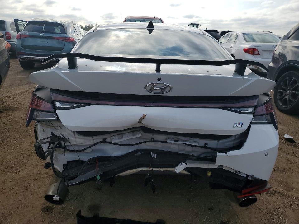 2023 Hyundai Elantra VIN KMHLW4AK9PU010480 COPART salvage auction — REAR END, Wv - Salvage Certificate, sold $3,900 on 2026-07-28 (photo 6)