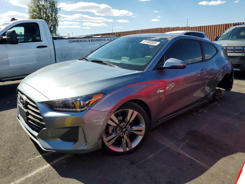 2019 Hyundai Veloster VIN KMHTG6AF4KU018121 COPART salvage auction — REAR END, NV, sold $2,850 on 2026-07-20 (photo 1)