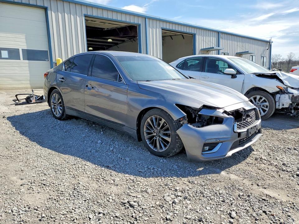 2019 Infiniti Q50 VIN JN1EV7AR6KM554087 COPART salvage auction — FRONT END, Pa - Certificate Of Salvage, sold $3,550 on 2026-07-10 (photo 4)