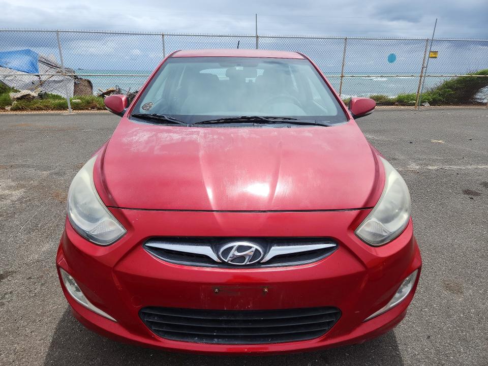 2013 Hyundai Accent VIN KMHCU5AE3DU078596 COPART salvage auction — REAR END, Hi - Certificate Of Salvage, sold $25 on 2026-07-27 (photo 5)