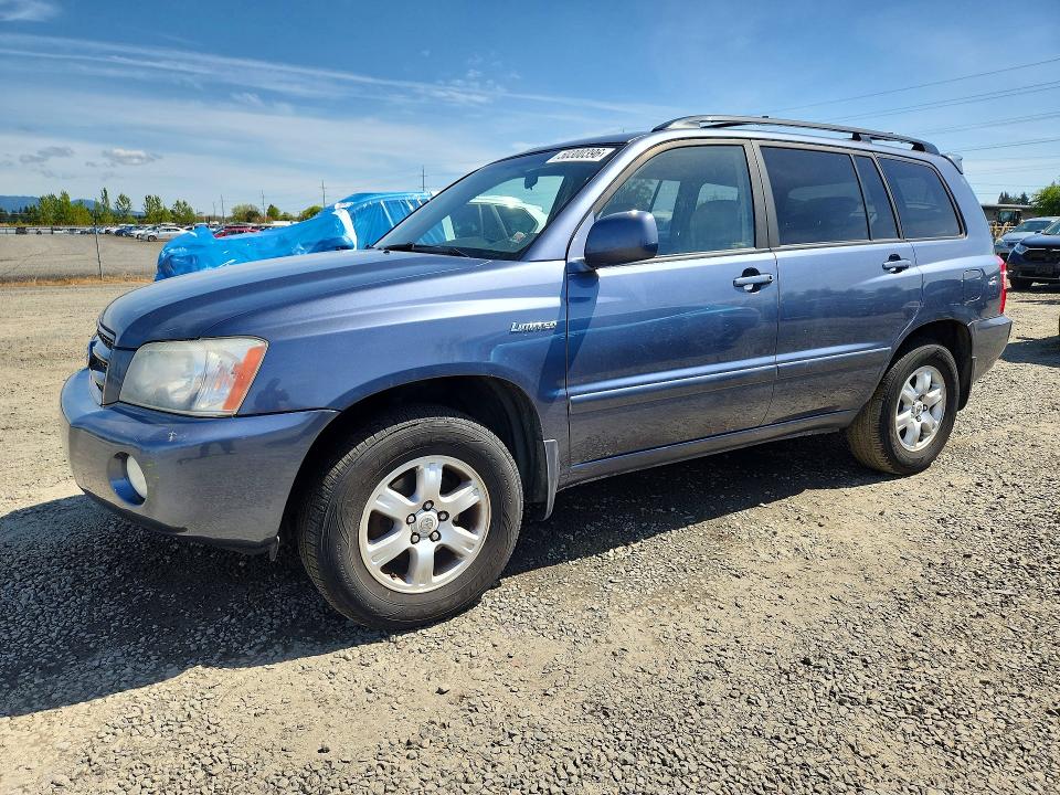 2003 Toyota Highlander VIN JTEHF21A330153122 COPART salvage auction — SIDE, CA - SALVAGE CERTIFICATE, sold $625 on 2026-07-07 (photo 1)