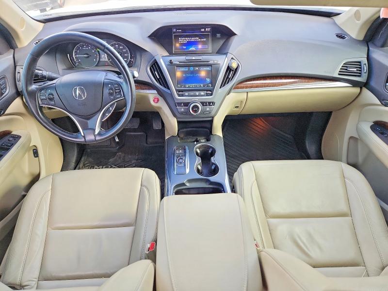2017 Acura Mdx VIN 5FRYD4H30HB019575 COPART salvage auction — SIDE, TX - SALVAGE VEHICLE TITLE, sold $8,000 on 2026-07-30 (photo 8)