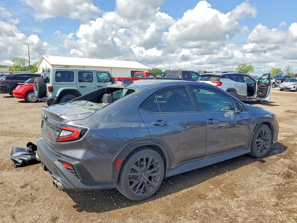 2022 Subaru Wrx VIN JF1VBAF60N9028701 COPART salvage auction — HAIL, Ia - Cert Of Title-Salvage Title, sold $12,300 on 2026-07-31 (photo 3)