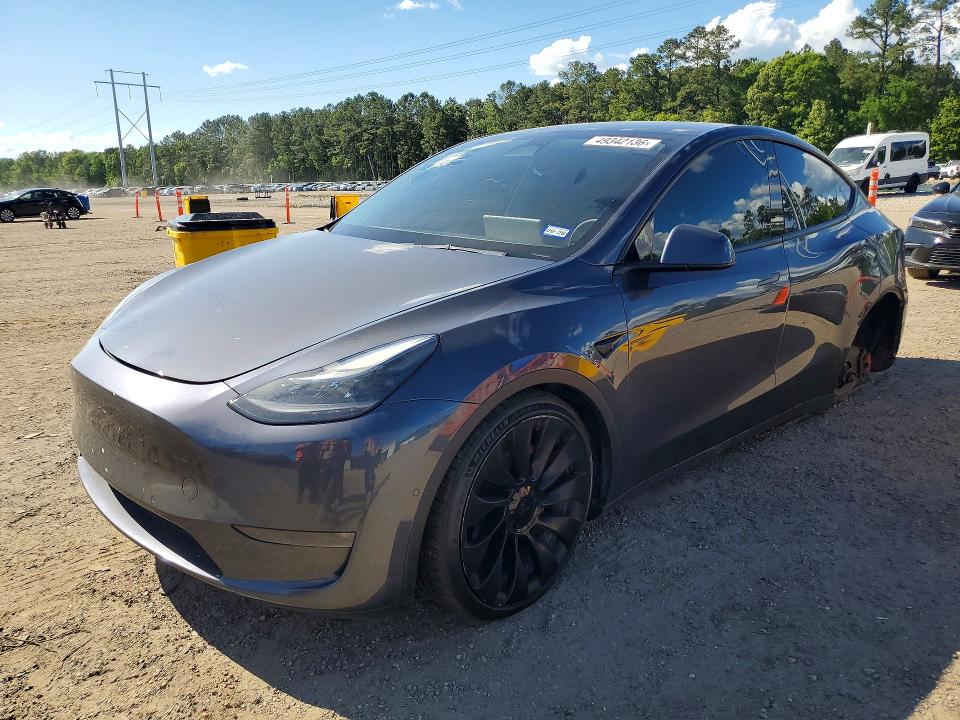2022 Tesla Model y VIN 7SAYGDEF7NF533171 COPART salvage auction — REAR END, Tx - Salvage Vehicle Title, sold $9,000 on 2026-07-02 (photo 1)