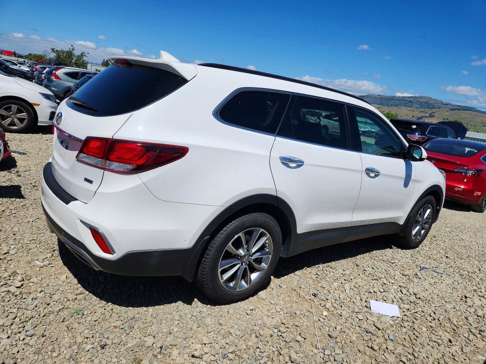 2017 Hyundai Santa fe VIN KM8SMDHF0HU191299 COPART salvage auction — MECHANICAL, Salvage Title, sold $1,550 on 2026-07-28 (photo 3)