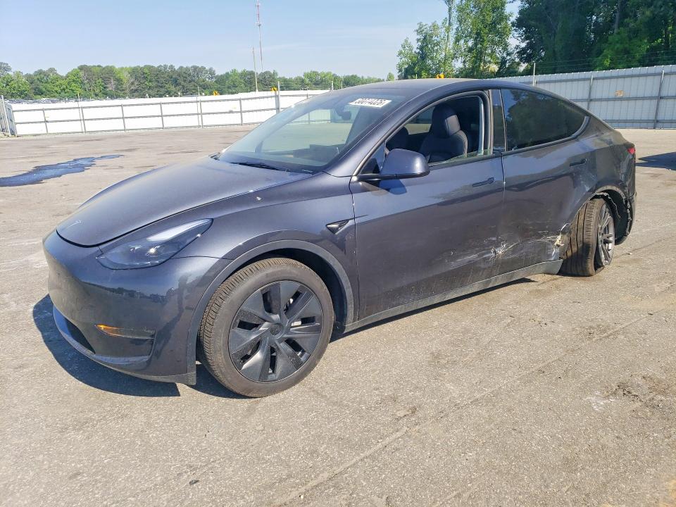 2025 Tesla Model y VIN 7SAYGDED6SA371234 COPART salvage auction — SIDE, Nc - Salvage Certificate Of Title, sold $375 on 2026-07-30 (photo 1)