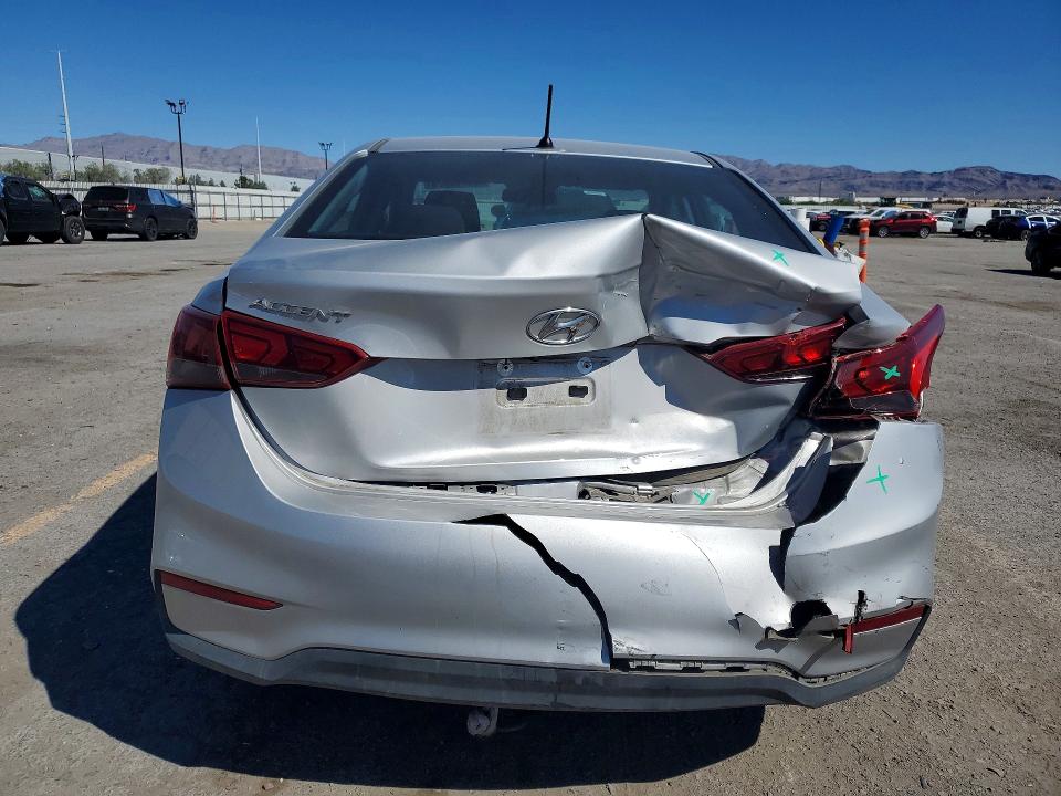 2021 Hyundai Accent VIN 3KPC24A69ME138070 COPART salvage auction — REAR END, Nv - Salvage Title, sold $3,100 on 2026-07-09 (photo 6)
