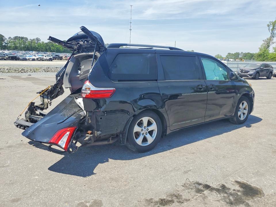 2015 Toyota Sienna VIN 5TDKK3DC9FS581268 COPART salvage auction — REAR END, Nc - Salvage Certificate Of Title, sold $1,650 on 2026-07-16 (photo 3)