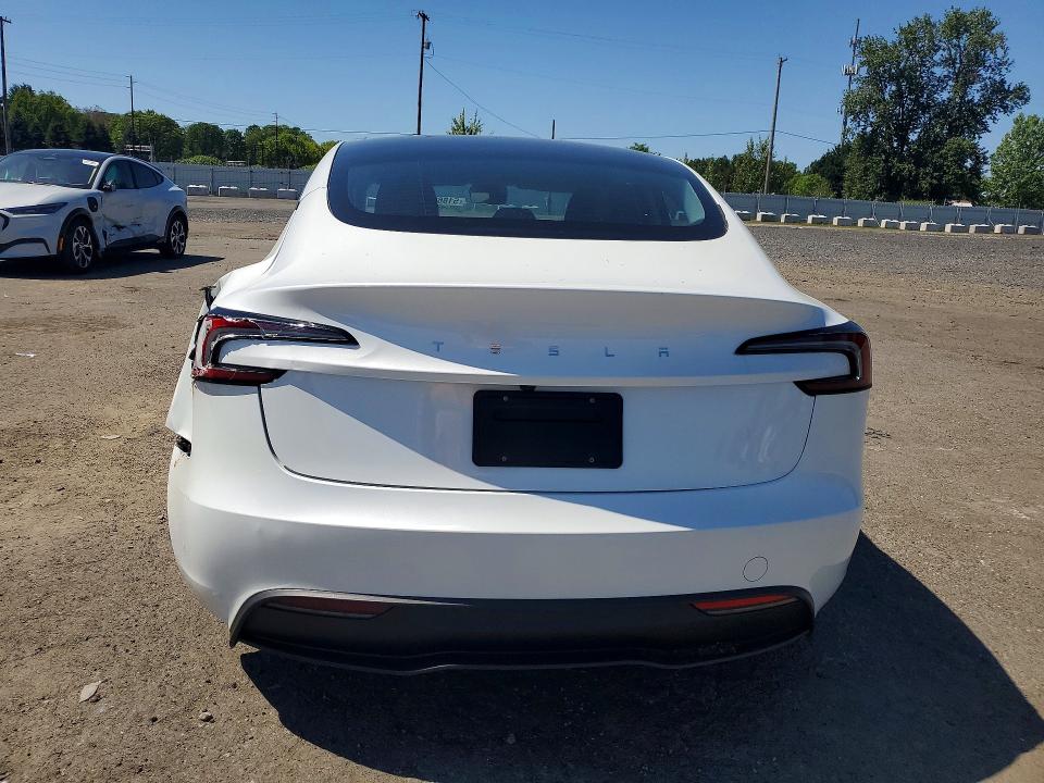 2025 Tesla Model 3 VIN 5YJ3E1EA4SF012422 COPART salvage auction — SIDE, Or - Salvage Title Certificate, sold $10,300 on 2026-07-22 (photo 6)