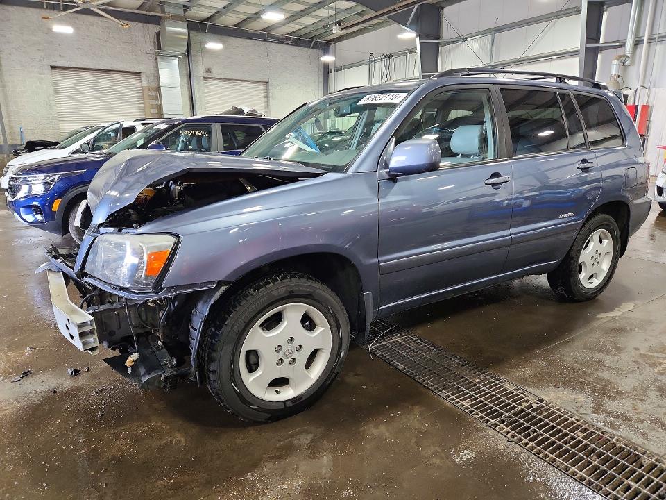 2007 Toyota Highlander VIN JTEEP21A170190806 COPART salvage auction — FRONT END, Mn - Cert Of Title-Prior Salvage, sold $575 on 2026-07-14 (photo 1)