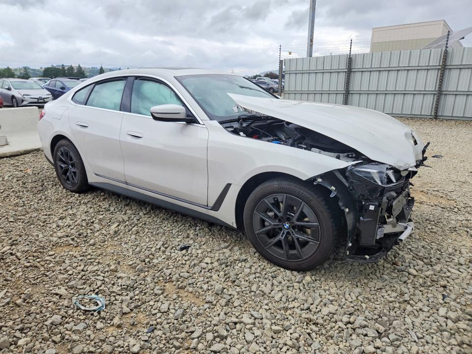 2025 BMW I4 VIN WBY23HD07SFU56603 COPART salvage auction — FRONT END, CA - SALVAGE CERTIFICATE, sold $11,800 on 2026-08-25 (photo 4)