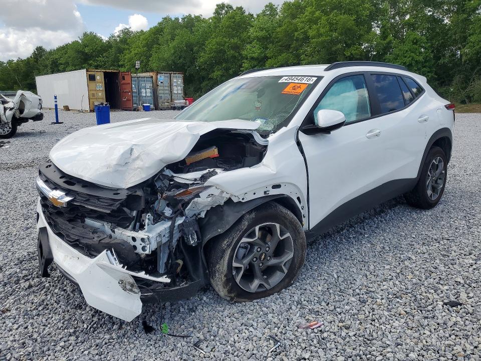 2025 Chevrolet Trax VIN KL77LHEP7SC243636 COPART salvage auction — FRONT END, Tx - Salvage Vehicle Title, sold $450 on 2026-07-13 (photo 1)