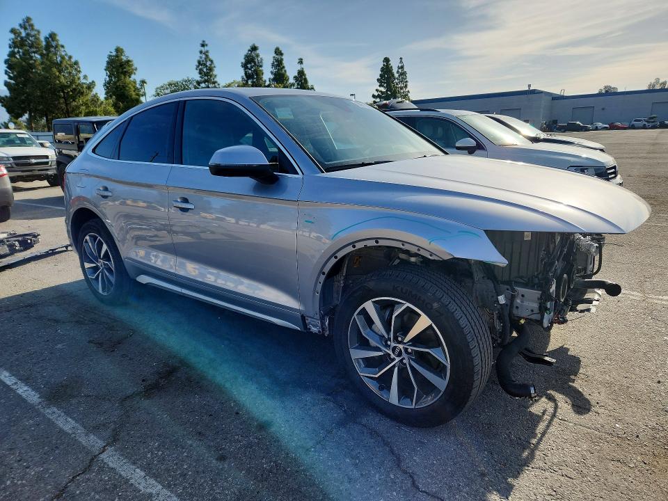 2022 Audi Q5 VIN WA15AAFY8N2127736 COPART salvage auction — FRONT END, Ca - Salvage Certificate, sold $15,300 on 2026-07-02 (photo 4)