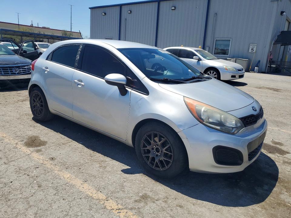2013 Kia Rio VIN KNADM5A37D6295643 COPART salvage auction — REAR END, Nv - Salvage Title, sold $950 on 2026-07-07 (photo 4)