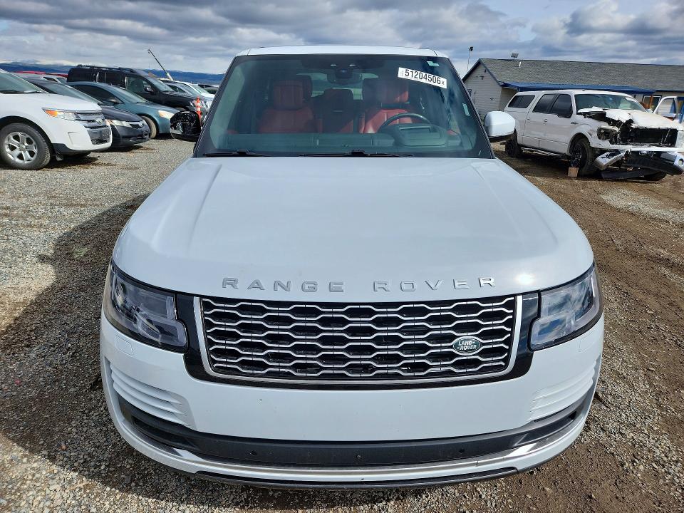 2021 Land rover RANGE ROVER VIN SALGV2SE6MA449602 COPART salvage auction — FRONT END, MT - SALVAGE CERTIFICATE OF A VEHIC, sold $12,800 on 2026-07-28 (photo 5)