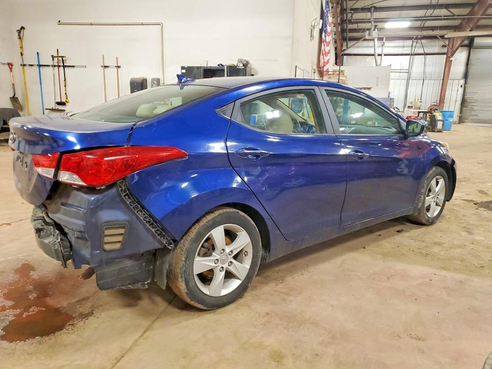 2013 Hyundai Elantra VIN KMHDH4AE4DU536147 COPART salvage auction — REAR END, Mi - Certificate Of Title, sold $200 on 2026-07-10 (photo 3)