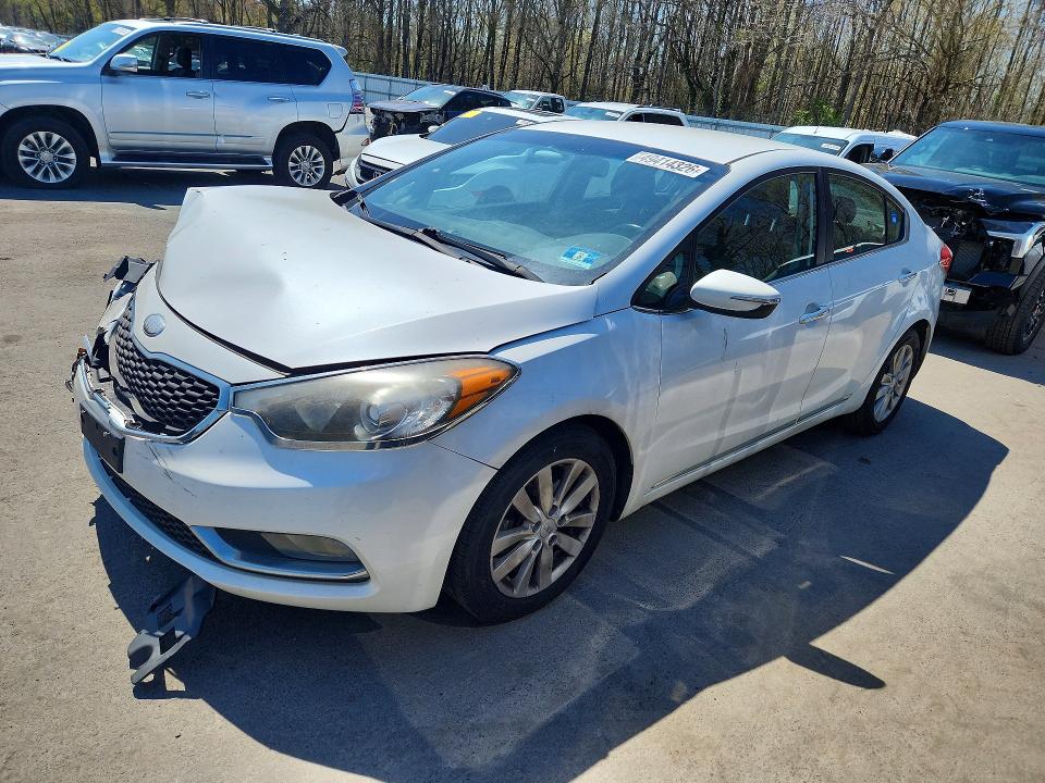 2014 Kia Forte VIN KNAFX4A86E5054976 COPART salvage auction — FRONT END, Nj - Cert Of Title-Salvage, sold $925 on 2026-07-21 (photo 1)