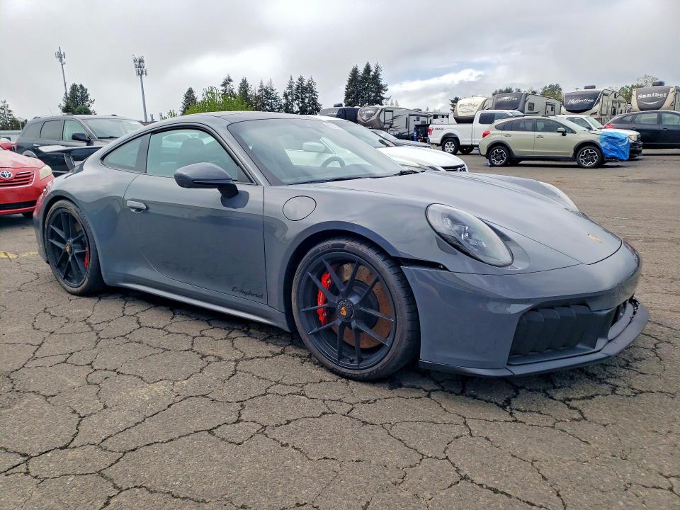 2025 Porsche 911 VIN WP0AB2A99SS226102 COPART salvage auction — FRONT END, Or - Salvage Title Certificate, sold $102,000 on 2026-07-23 (photo 4)