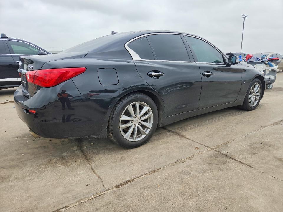 2014 Infiniti Q50 VIN JN1BV7AR7EM681471 COPART salvage auction — WATER/FLOOD, Tx - Salvage Title-Flood Damage, sold $1,850 on 2026-07-02 (photo 3)