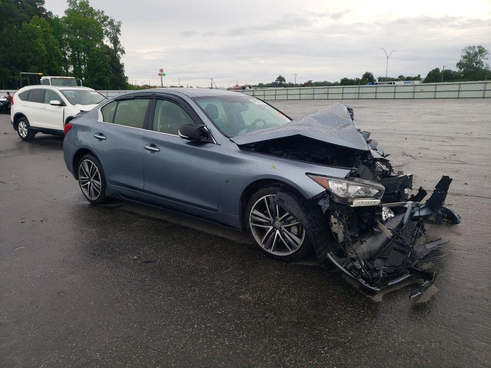 2015 Infiniti Q50 VIN JN1BV7AR8FM394447 COPART salvage auction — FRONT END, Nc - Salvage Certificate Of Title, sold $250 on 2026-07-28 (photo 4)
