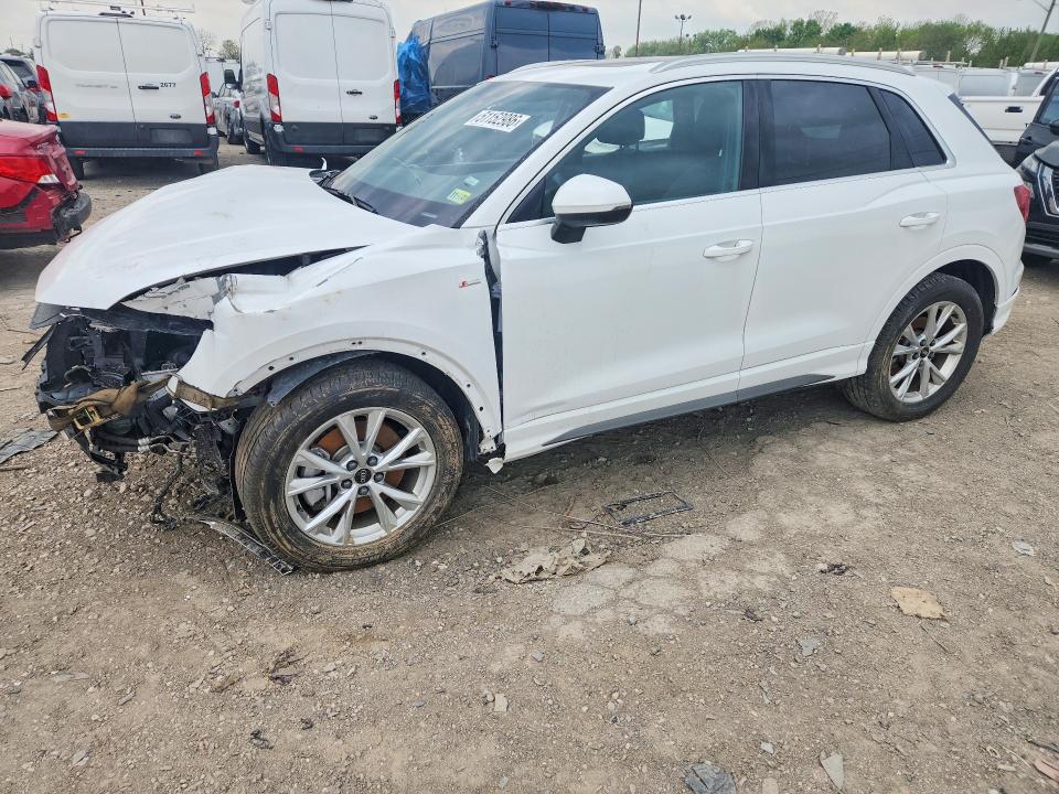 2025 Audi Q3 VIN WA1DECF37S1010120 COPART salvage auction — FRONT END, Fl - Parts Only, sold $2,700 on 2026-07-09 (photo 1)