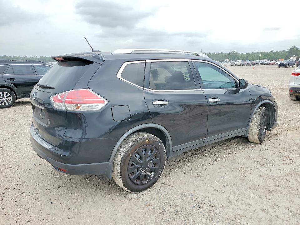 2016 Nissan Rogue VIN KNMAT2MT7GP622298 COPART salvage auction — FRONT END, Tx - Salvage Vehicle Title, sold $1,900 on 2026-07-24 (photo 3)