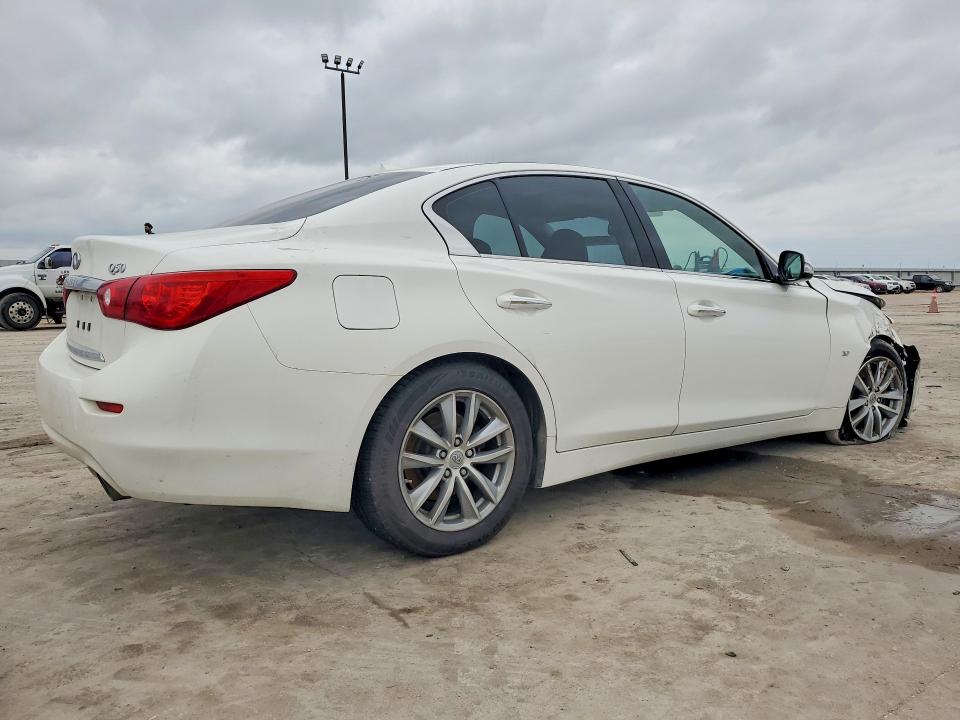 2015 Infiniti Q50 VIN JN1BV7AR5FM399766 COPART salvage auction — FRONT END, Tx - Salvage Vehicle Title, sold $2,400 on 2026-07-09 (photo 3)