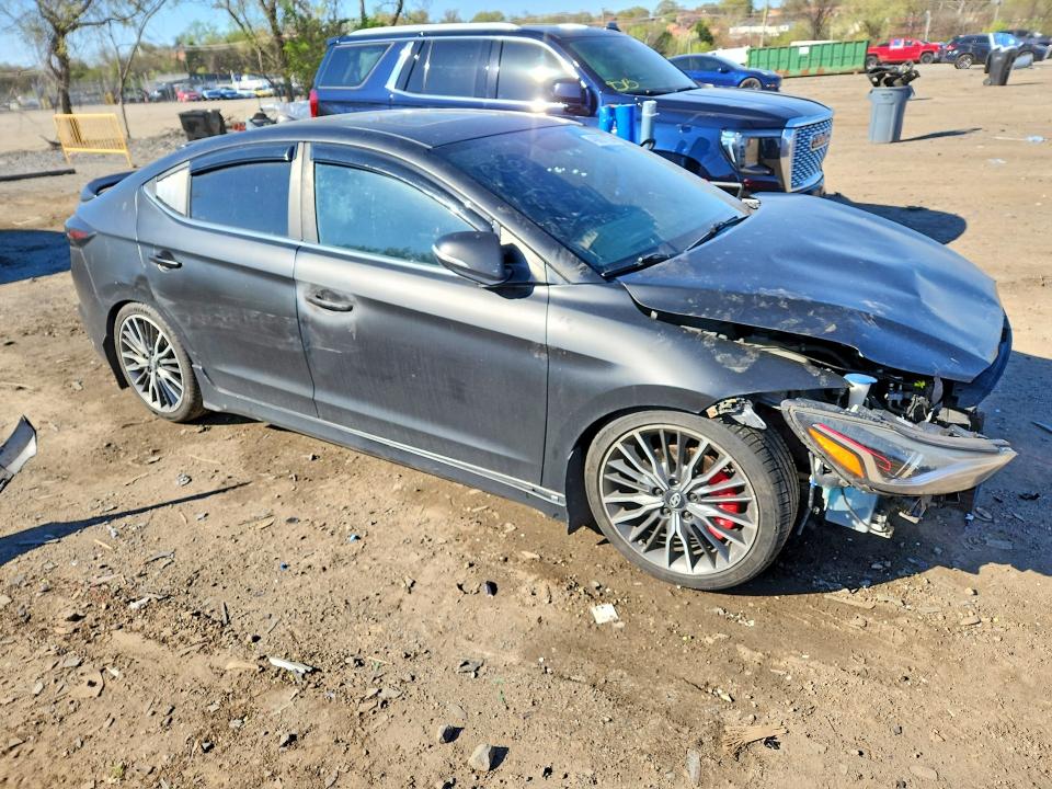 2018 Hyundai Elantra VIN KMHD04LBXJU554772 COPART salvage auction — FRONT END, MD - CERT OF SALVAGE > 75% DAMAGE, sold $125 on 2026-07-30 (photo 4)