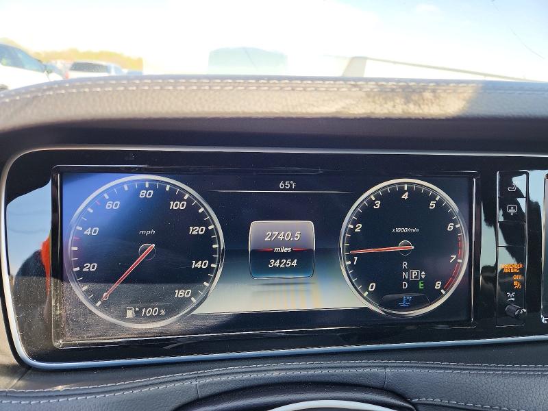 2015 Mercedes-benz S-klasse VIN WDDUG8FB6FA123198 COPART salvage auction — HAIL, Il - Salvage Certificate, sold $14,300 on 2026-07-08 (photo 9)