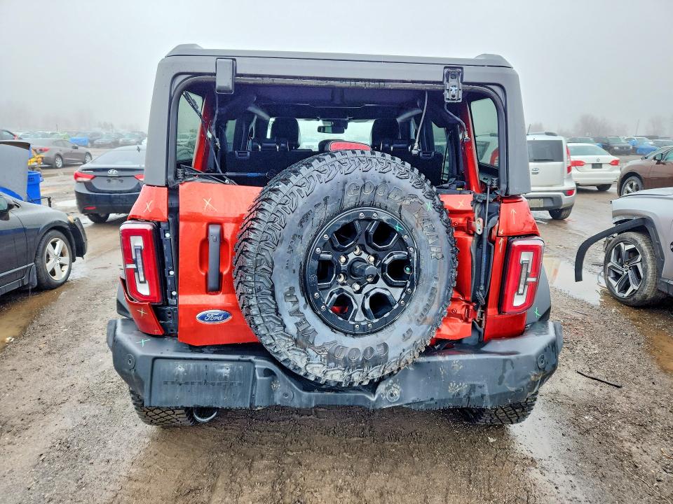 2024 Ford Bronco VIN 1FMEE2BP1RLA13621 COPART salvage auction — REAR END, On - Permit No Brand - Unfit, sold $25,500 on 2026-07-09 (photo 6)