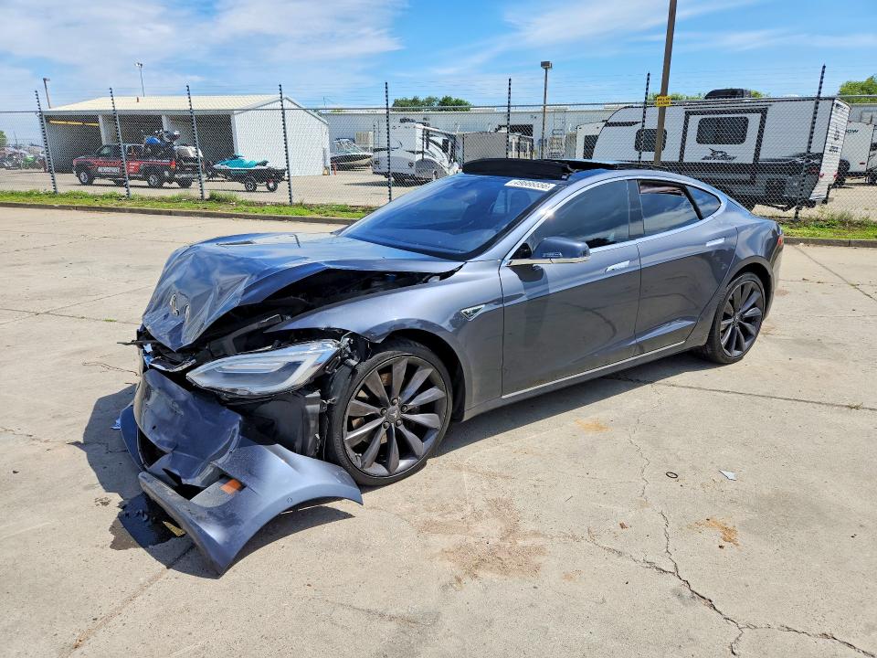 2016 Tesla Model s VIN 5YJSA1E12GF151575 COPART salvage auction — FRONT END, Ca - Salvage Certificate, sold $1,750 on 2026-07-27 (photo 1)