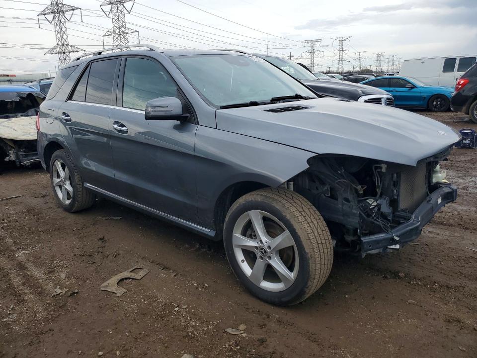 2018 Mercedes-benz Gle VIN 4JGDA5HB6JB017243 COPART salvage auction — FRONT END, Il - Salvage Certificate, sold $7,700 on 2026-07-09 (photo 4)