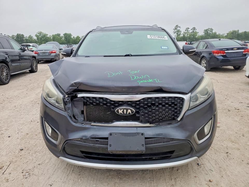 2016 Kia Sorento VIN 5XYPHDA10GG023871 COPART salvage auction — FRONT END, Tx - Salvage Vehicle Title, sold $2,250 on 2026-07-21 (photo 5)
