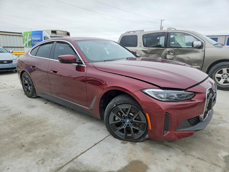 2024 BMW I4 VIN WBY73AW08RFS33572 COPART salvage auction — FRONT END, Tx - Salvage Vehicle Title, sold $13,500 on 2026-07-28 (photo 4)