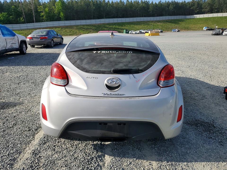 2013 Hyundai Veloster VIN KMHTC6AD3DU165821 COPART salvage auction — FRONT END, Nc - Salvage Certificate Of Title, sold $750 on 2026-07-02 (photo 6)