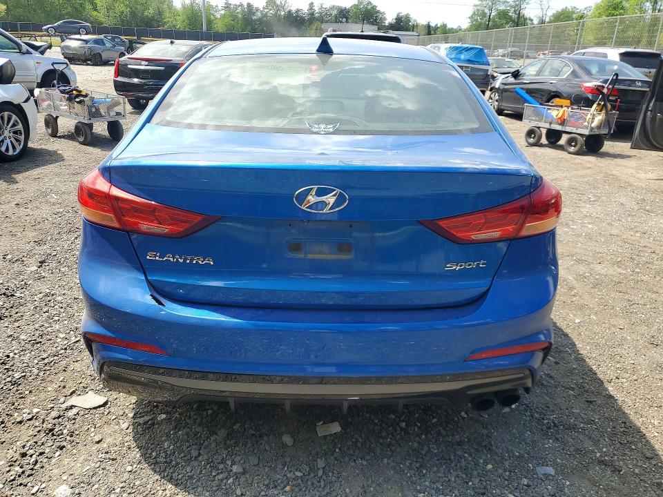2018 Hyundai Elantra VIN KMHD04LB1JU484384 COPART salvage auction — FRONT END, Md - Cert Of Salvage > 75% Damage, sold $1,450 on 2026-07-17 (photo 6)