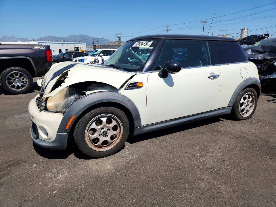 2013 Mini Cooper VIN WMWSU3C5XDT680870 COPART salvage auction — FRONT END, Salvage Title, sold $250 on 2026-09-24 (photo 1)