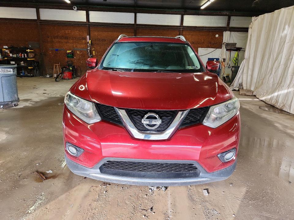 2016 Nissan Rogue VIN 5N1AT2MVXGC833659 COPART salvage auction — FRONT END, Pa - Certificate Of Salvage, sold $1,550 on 2026-07-02 (photo 5)
