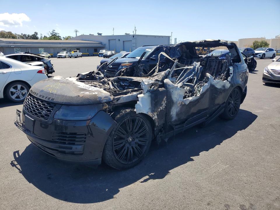 2020 Land rover RANGE ROVER VIN SALGS2SE5LA569706 COPART salvage auction — INTERIOR BURN, Ca - Non-Repairable Vehicle Cert, sold $525 on 2026-07-20 (photo 1)