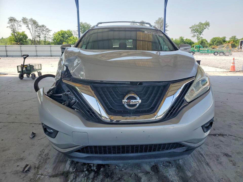 2017 Nissan Murano VIN 5N1AZ2MG7HN114021 COPART salvage auction — FRONT END, Ga - Cert Of Ttl-Slvg Manufctr Bybk, sold $2,700 on 2026-07-02 (photo 5)