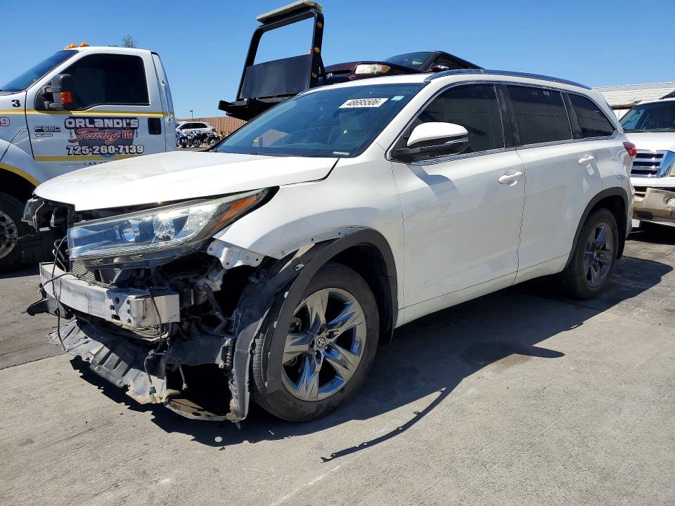 2018 Toyota Highlander VIN 5TDDZRFH7JS861702 COPART salvage auction — FRONT END, Nv - Salvage Title, sold $11,700 on 2026-07-22 (photo 1)
