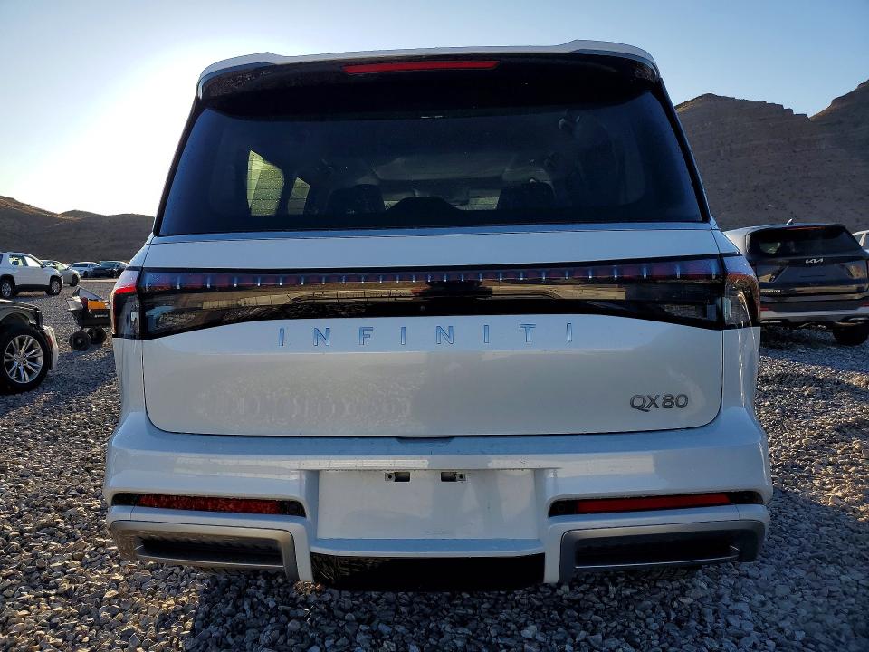 2025 Infiniti Qx80 VIN JN8AZ3AA5S9000226 COPART salvage auction — FRONT END, Ca - Salvage Certificate, sold $18,600 on 2026-07-29 (photo 6)
