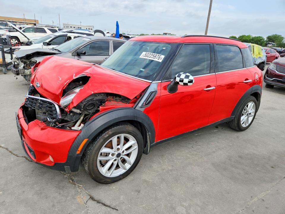 2012 Mini Cooper VIN WMWZC3C52CWL82697 COPART salvage auction — FRONT END, TX - CERTIFICATE OF TITLE (P), sold $1,200 on 2026-07-30 (photo 1)