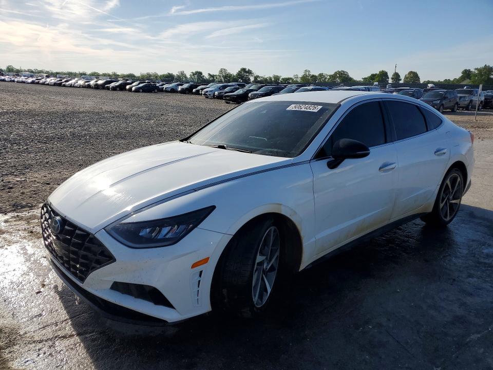 2021 Hyundai Sonata VIN 5NPEJ4J25MH067910 COPART salvage auction — FRONT END, Salvage Title, sold $2,750 on 2026-08-03 (photo 1)