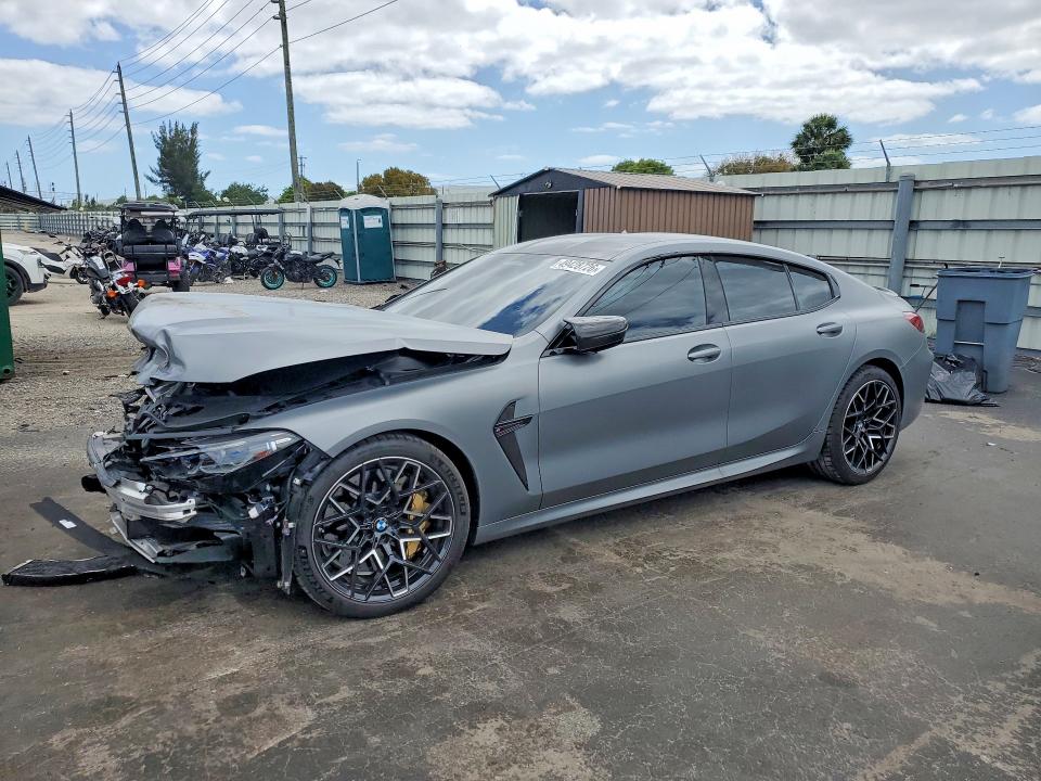 2025 BMW M8 VIN WBSGV0C07SCV33680 COPART salvage auction — FRONT END, Fl - Cert Of Title Slvg Rebuildable, sold $12,100 on 2026-07-27 (photo 1)