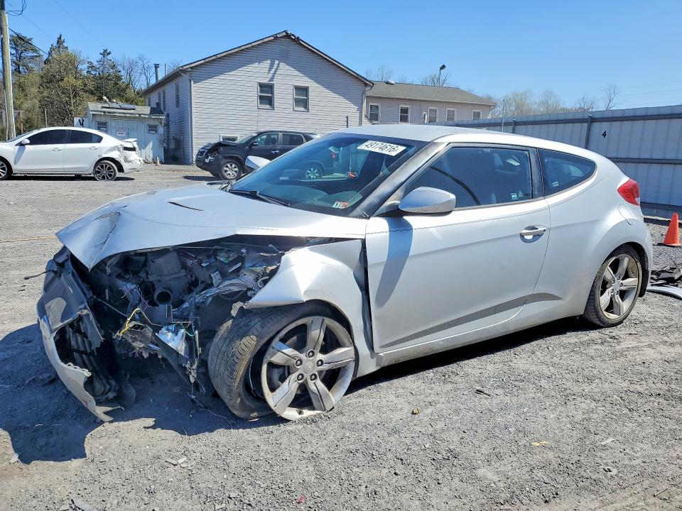 2015 Hyundai Veloster VIN KMHTC6AD9FU243408 COPART salvage auction — FRONT END, Fl - Certificate Of Destruction, sold $425 on 2026-07-16 (photo 1)
