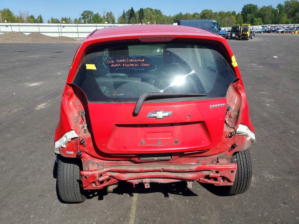 2013 Chevrolet Spark VIN KL8CB6S90DC538023 COPART salvage auction — REAR END, Or - Salvage Title Certificate, sold $650 on 2026-07-08 (photo 6)