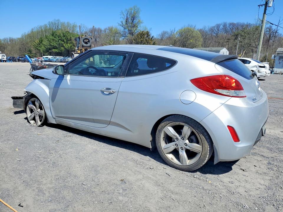 2015 Hyundai Veloster VIN KMHTC6AD9FU243408 COPART salvage auction — FRONT END, Fl - Certificate Of Destruction, sold $425 on 2026-07-16 (photo 2)