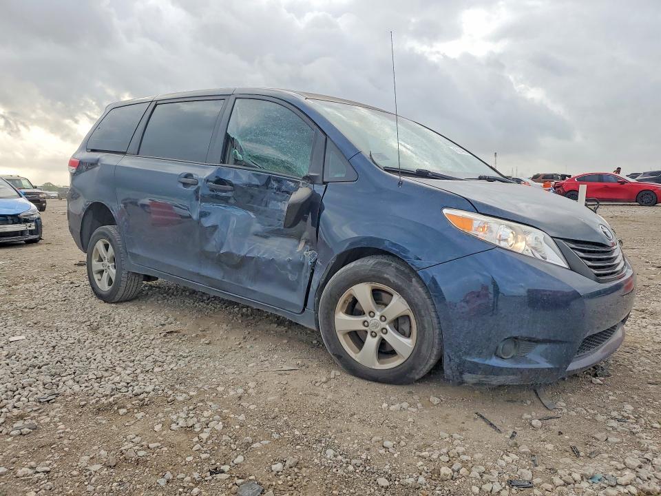2011 Toyota Sienna VIN 5TDZK3DC4BS025040 COPART salvage auction — FRONT END, Tx - Salvage Vehicle Title, sold $1,550 on 2026-07-02 (photo 4)